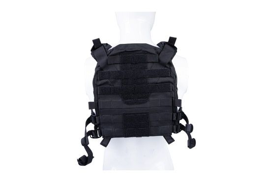 Agilite K Zero Low Profile Plate Carrier in black has a rear loop back flap.